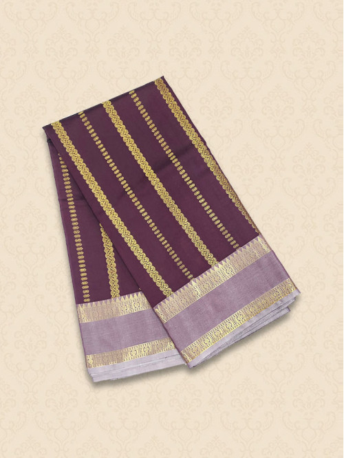 KTSS Silver Purple Sarees