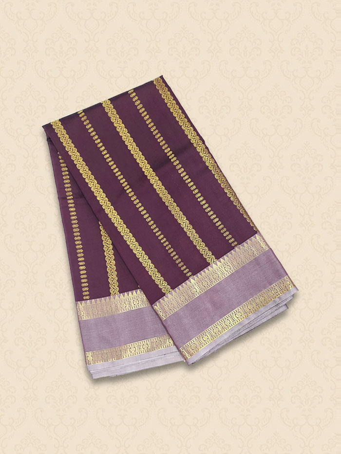 KTSS Silver Purple Sarees