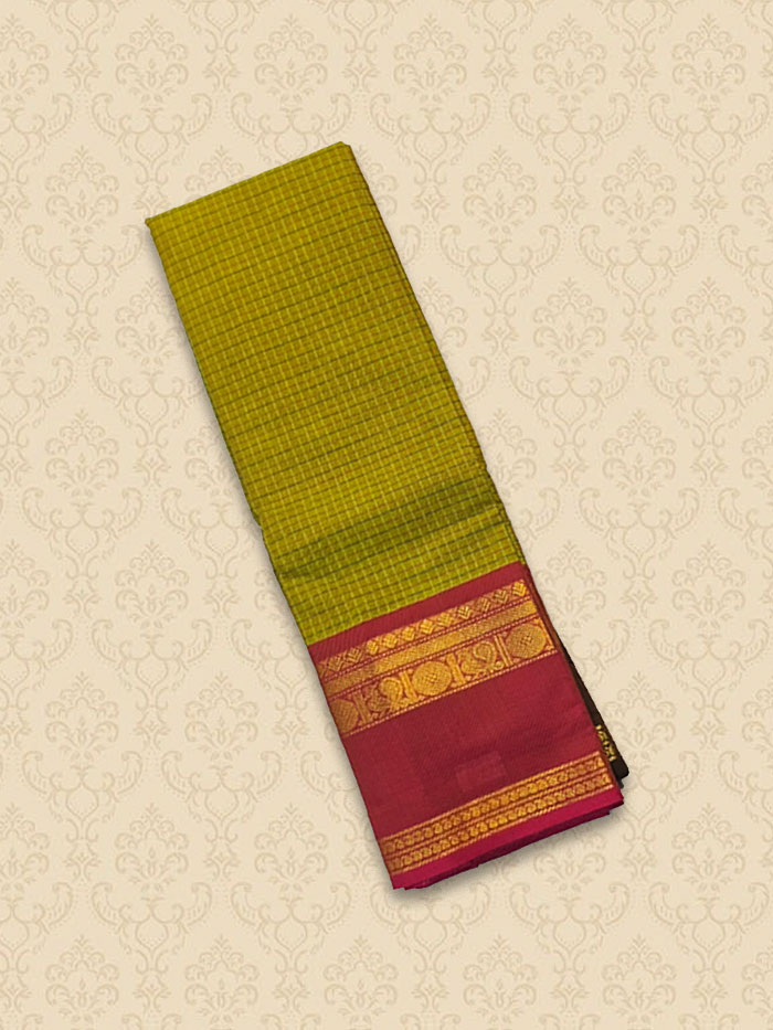 CKR Green Ganga Jamuna Saree