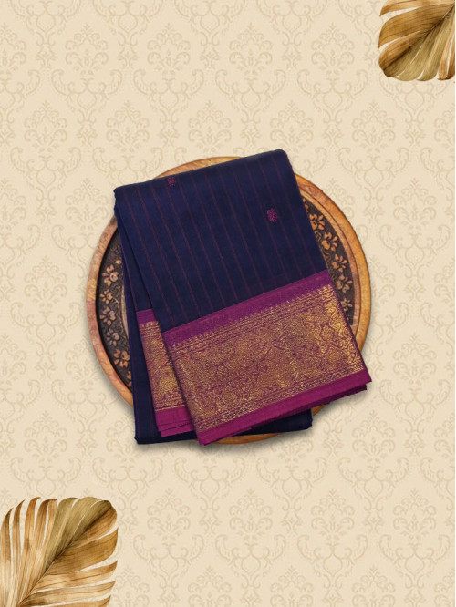 KKR Blue Pink Saree