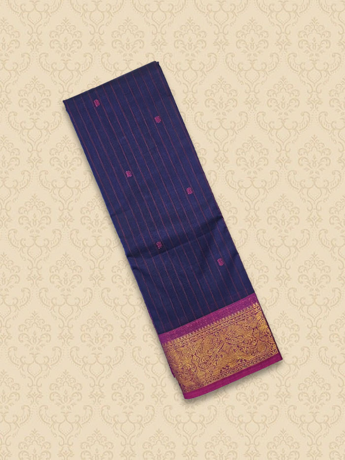 KKR Blue Pink Saree
