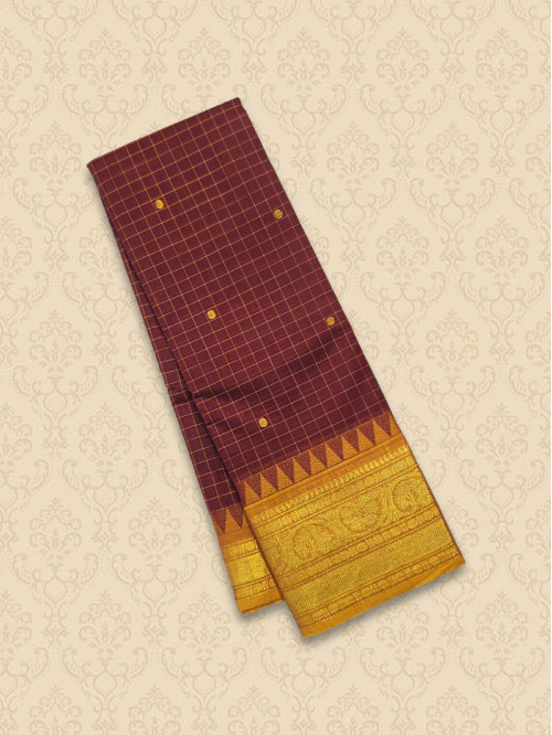 KKR Golden Brown Saree