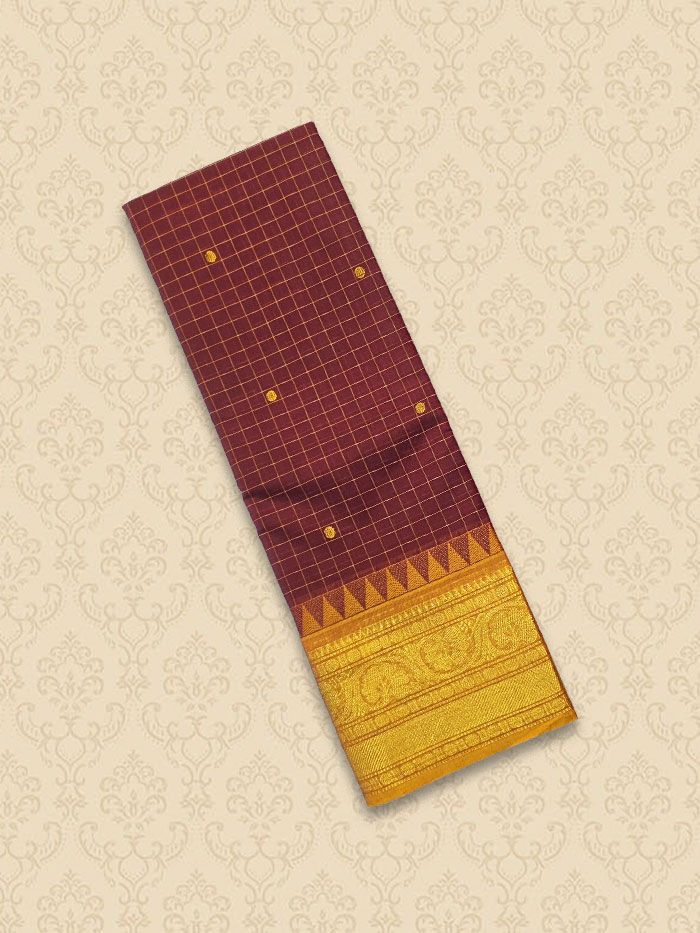 KKR Golden Brown Saree