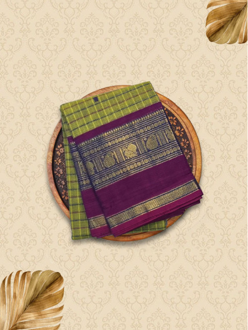 KKR Green Megentha Saree 