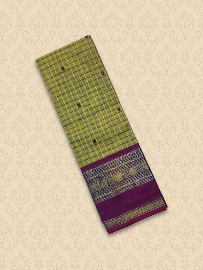 KKR Green Megentha Saree 