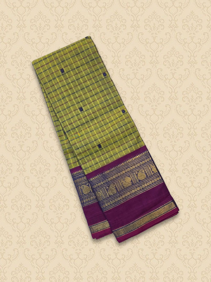 KKR Green Megentha Saree 