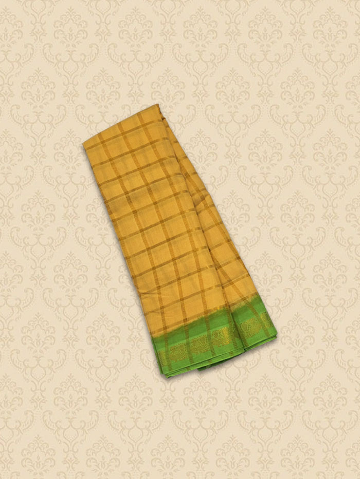 SPK Mayil Lemon Green Saree