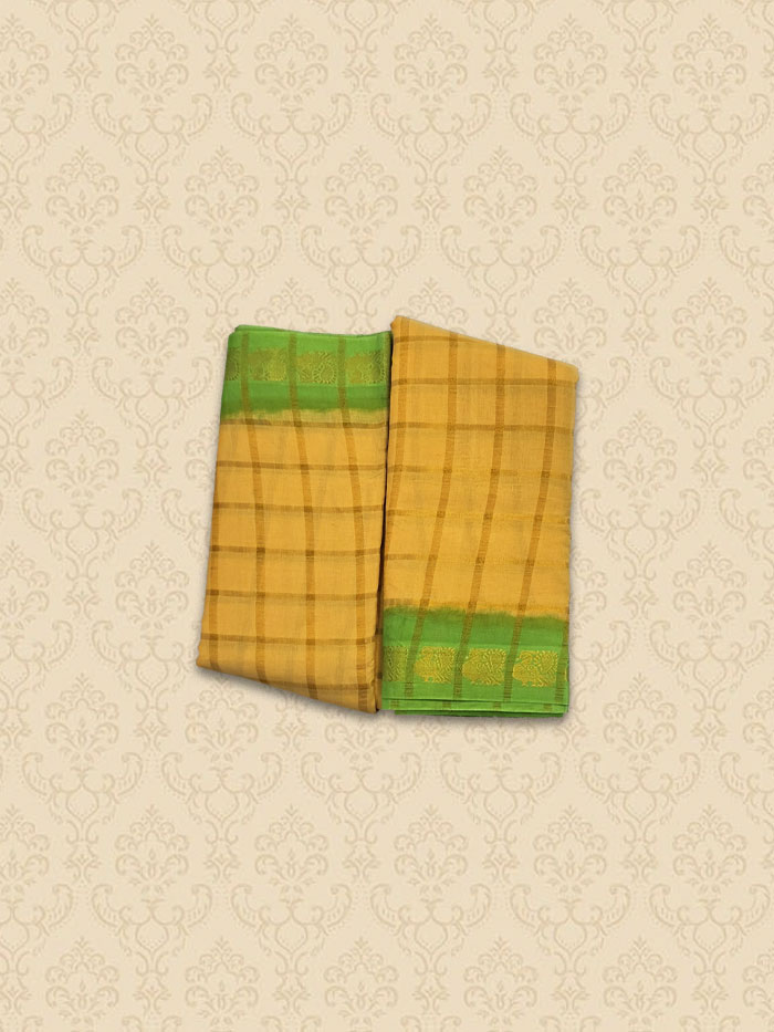 SPK Mayil Lemon Green Saree