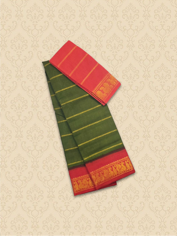 SVL Kayal Grass and Red Saree
