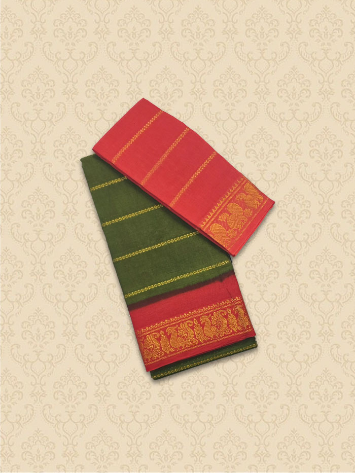 SVL Kayal Grass and Red Saree