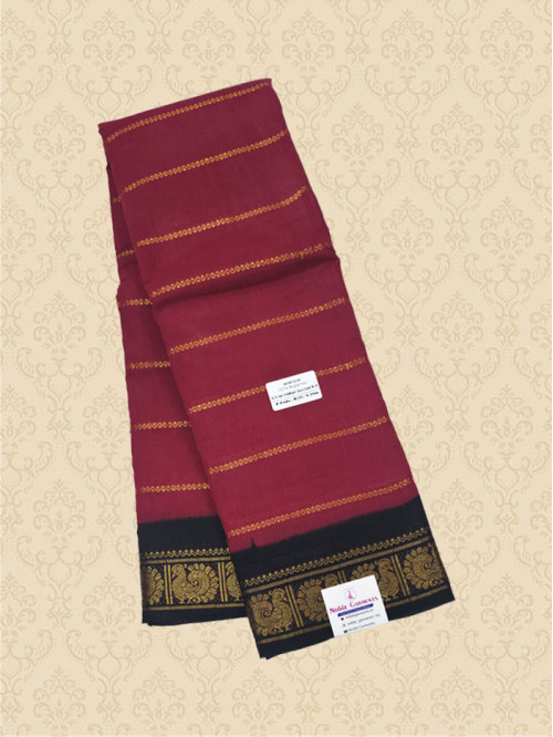SVL MAROON BLACK SAREE