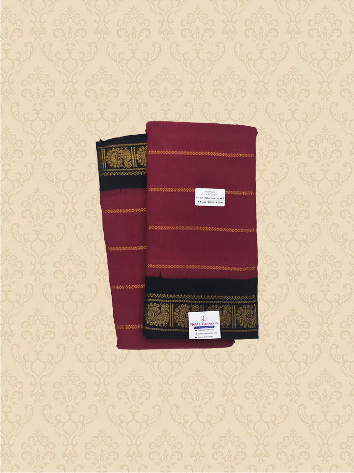 SVL MAROON BLACK SAREE