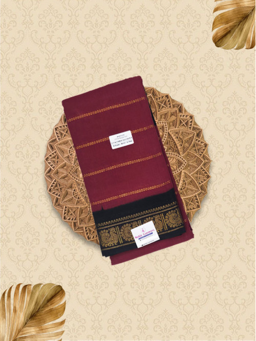 SVL MAROON BLACK SAREE