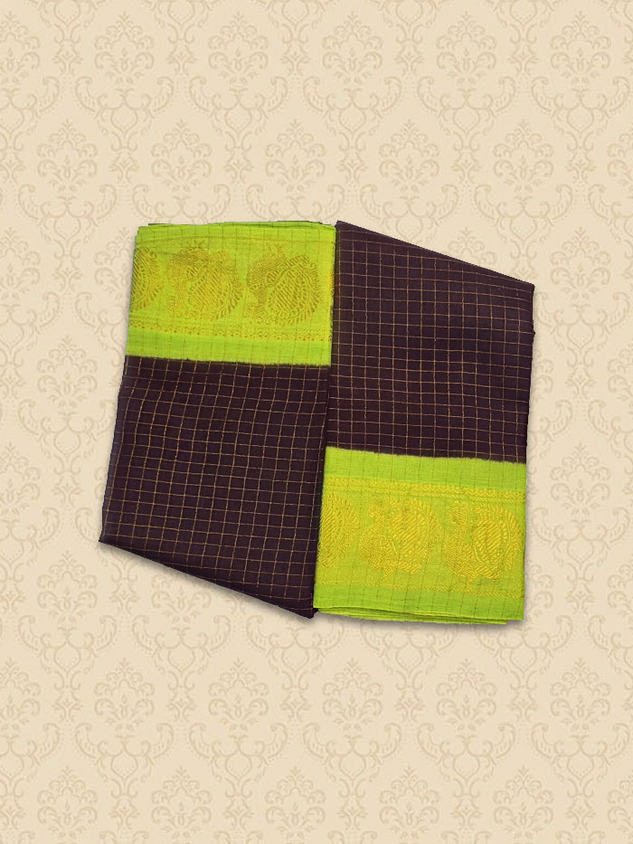 SZC Malavizli Pakku Brown Saree