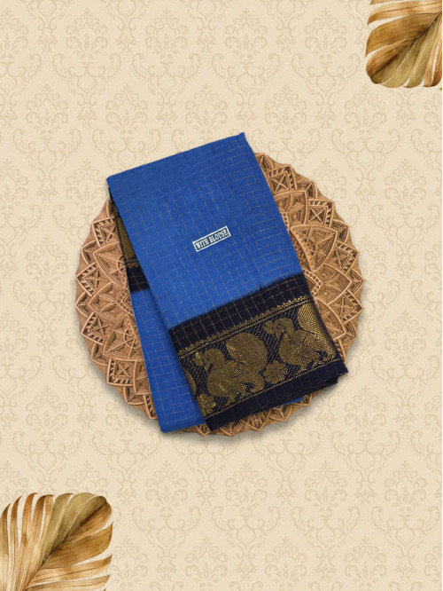 SZC Malavizli Seablue Saree