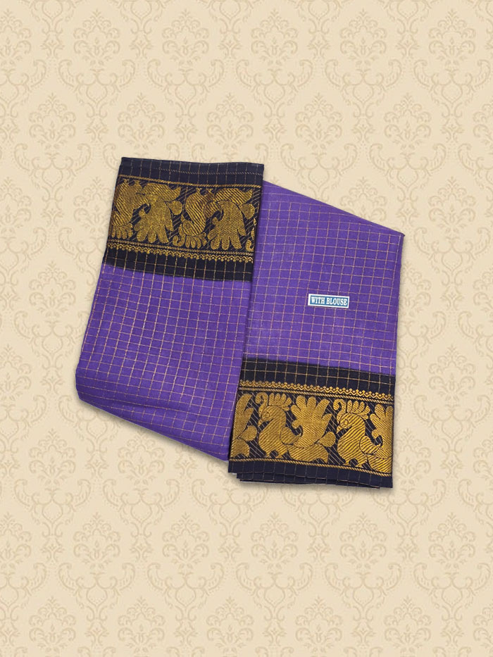 SZC Malavizli Violet Blue saree
