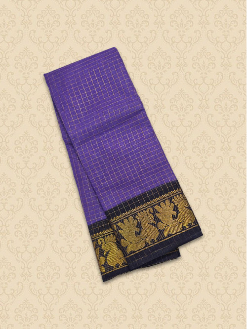 SZC Malavizli Violet Blue saree