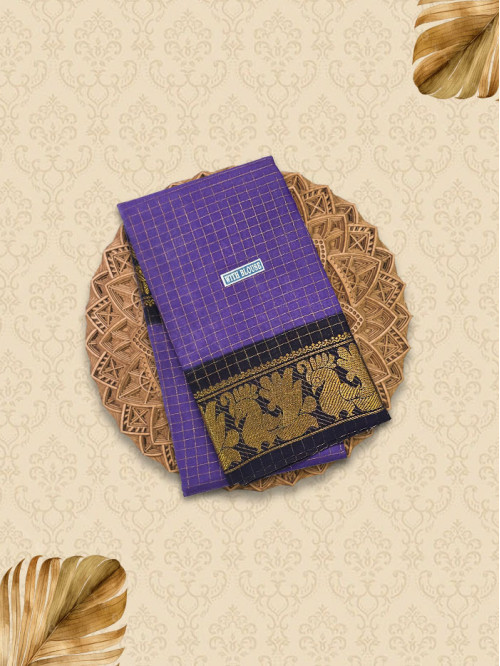 SZC Malavizli Violet Blue saree