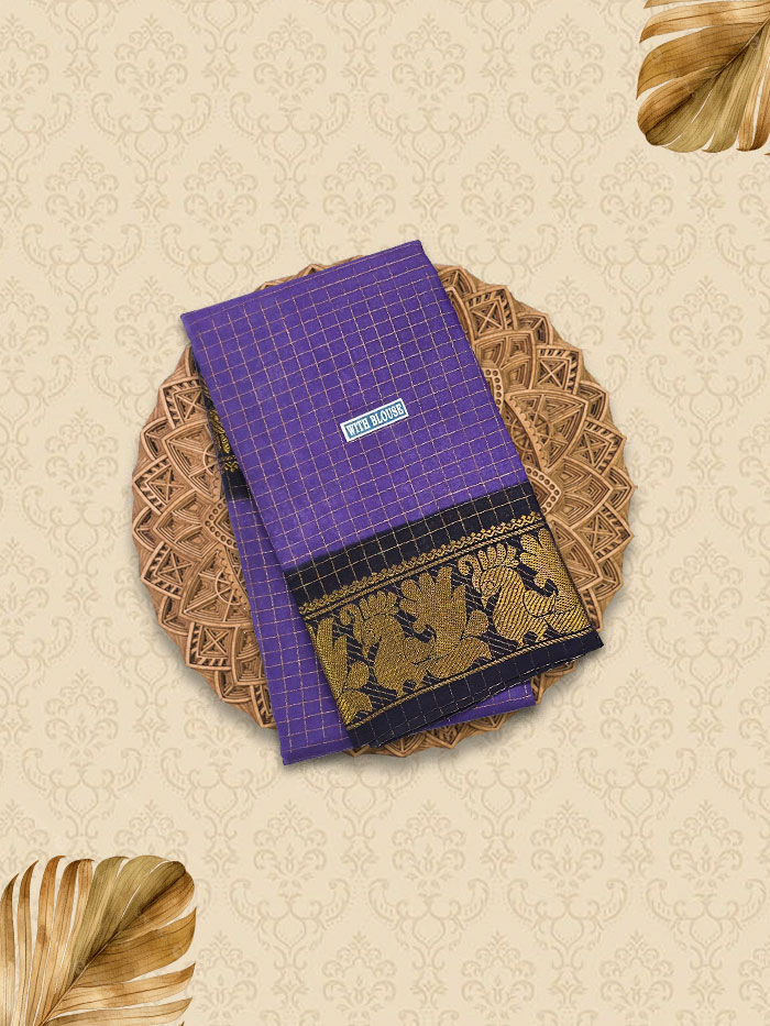SZC Malavizli Violet Blue saree