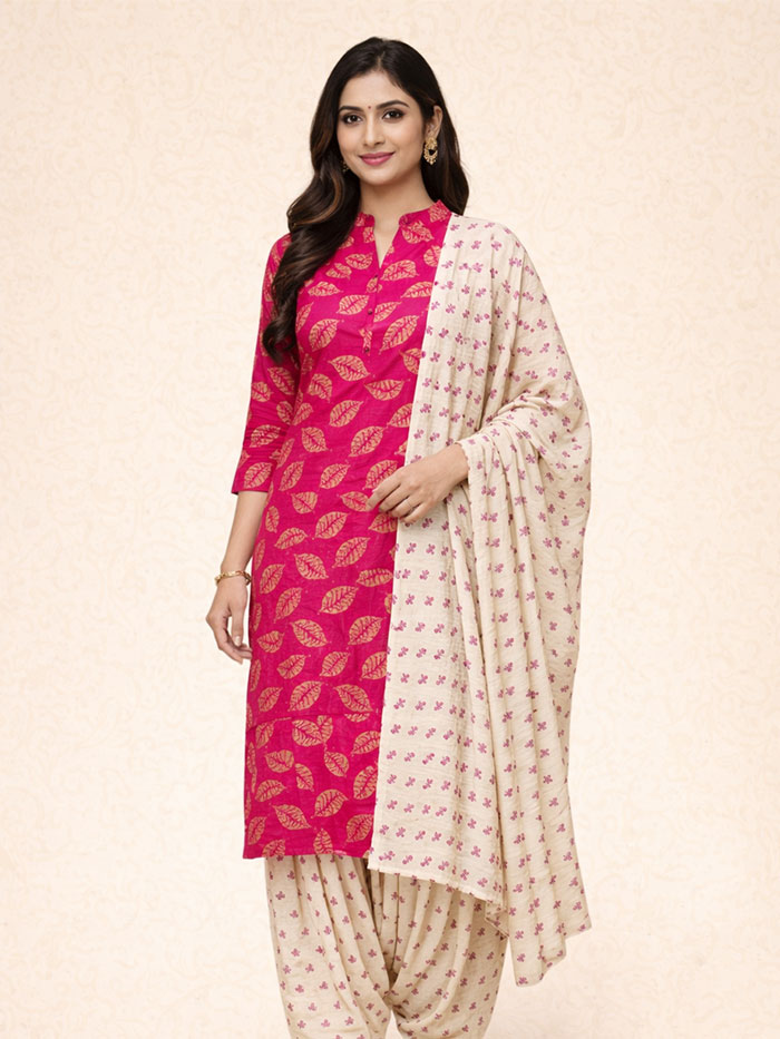 TSM Pink Salwar Materials