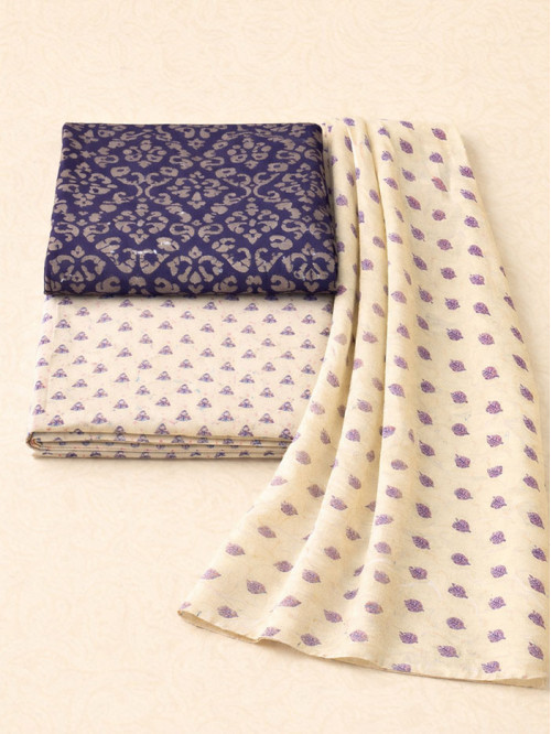TSM Ink Blue Salwar Materials