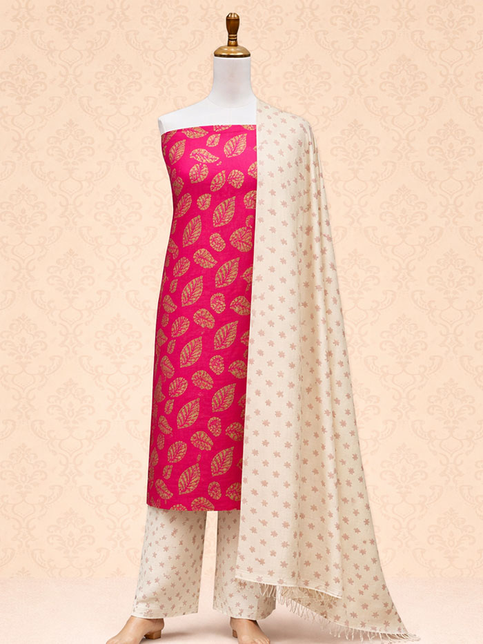 TSM Dark Red Salwar Materials