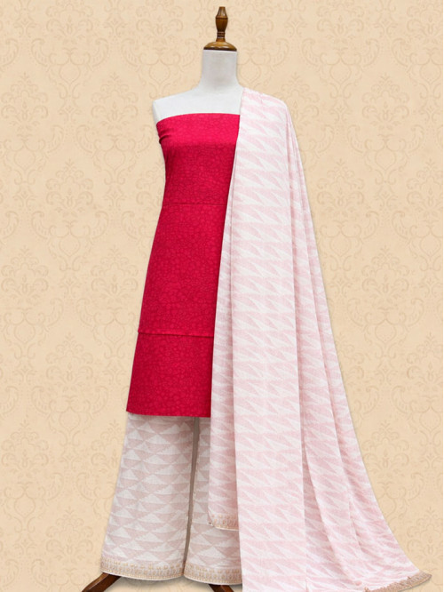 TSM Dark Pink Salwar Materials