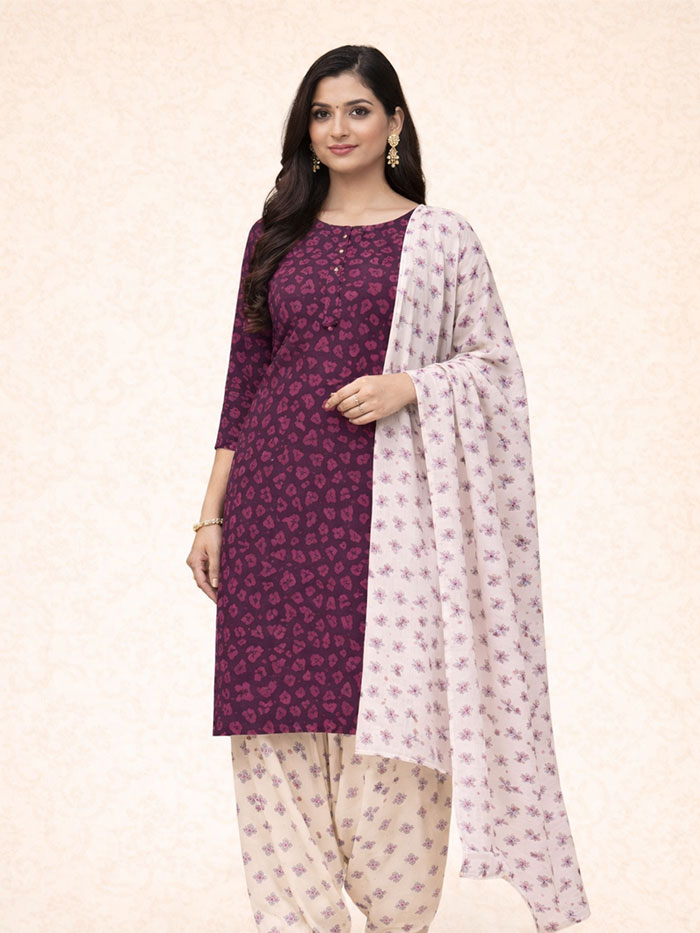 TSM Dark Purple Salwar Materials