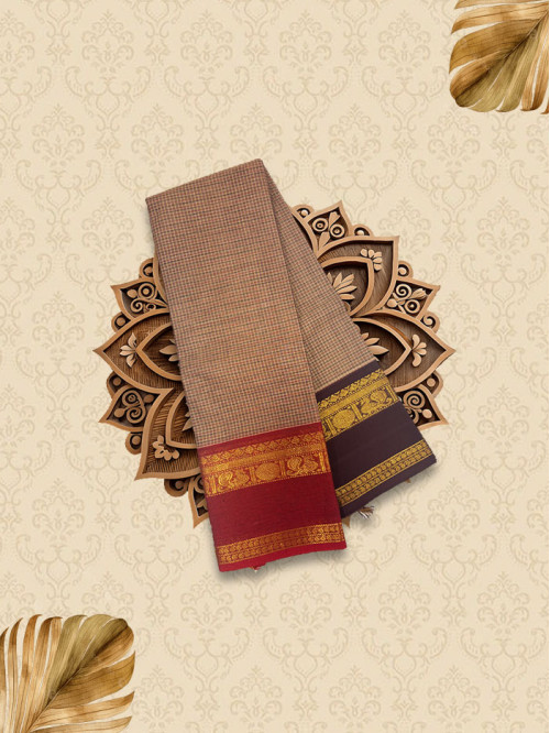CKG Brown & Beige Sarees