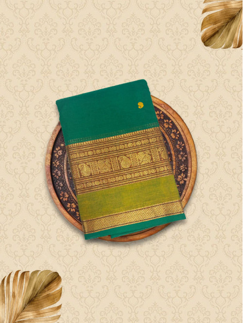 KRP Peacock Green Sarees