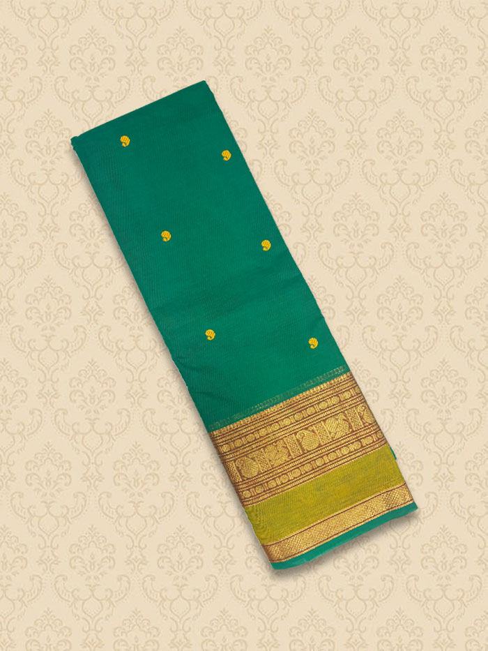 KRP Peacock Green Sarees