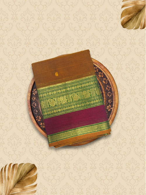 KRP Wooden Brown Sarees