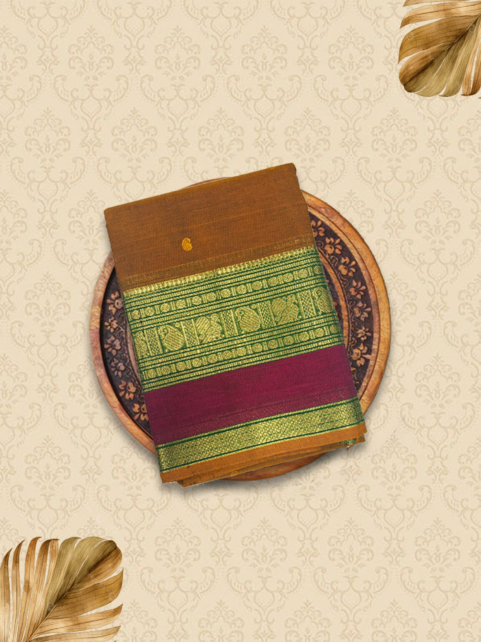 KRP Wooden Brown Sarees
