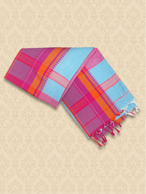 KDHL Sky Blue Pink Sarees