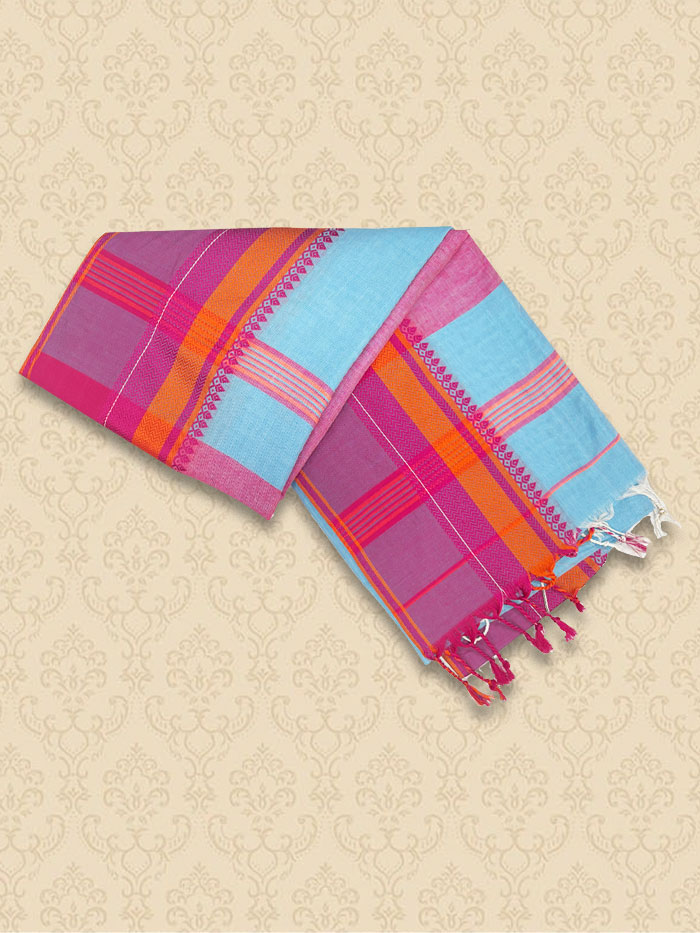 KDHL Sky Blue Pink Sarees