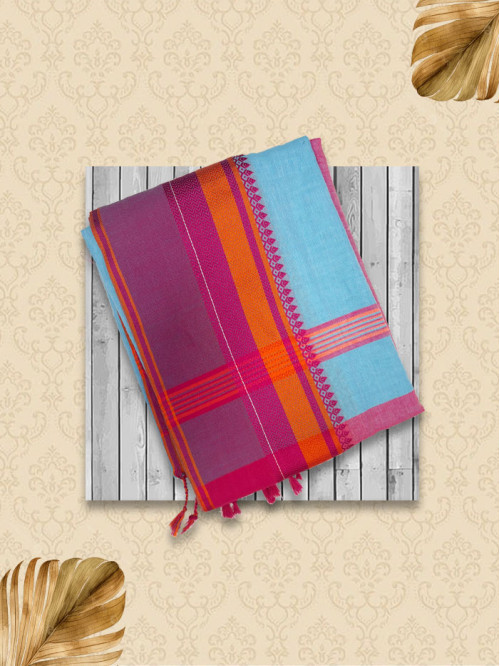 KDHL Sky Blue Pink Sarees