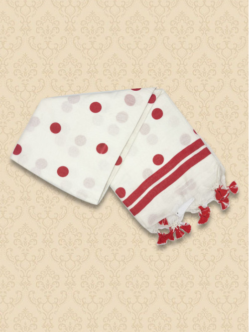 KDPD White Red Sarees