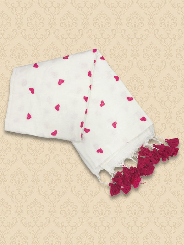 KDHE Red White Sarees