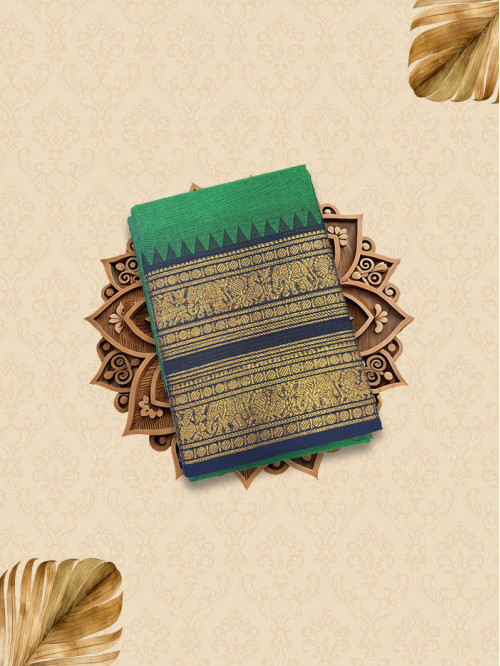 CYA Forest Green Saree