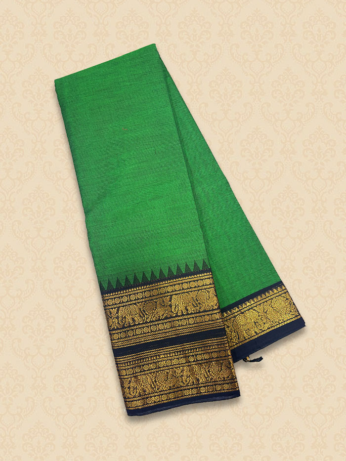 CYA Forest Green Saree