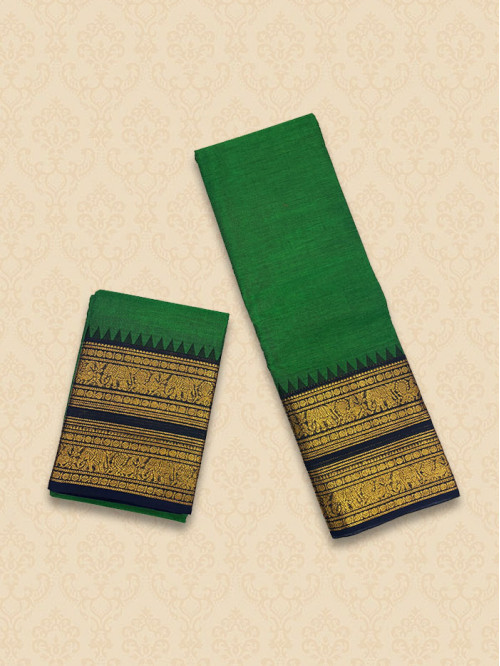 CYA Forest Green Saree