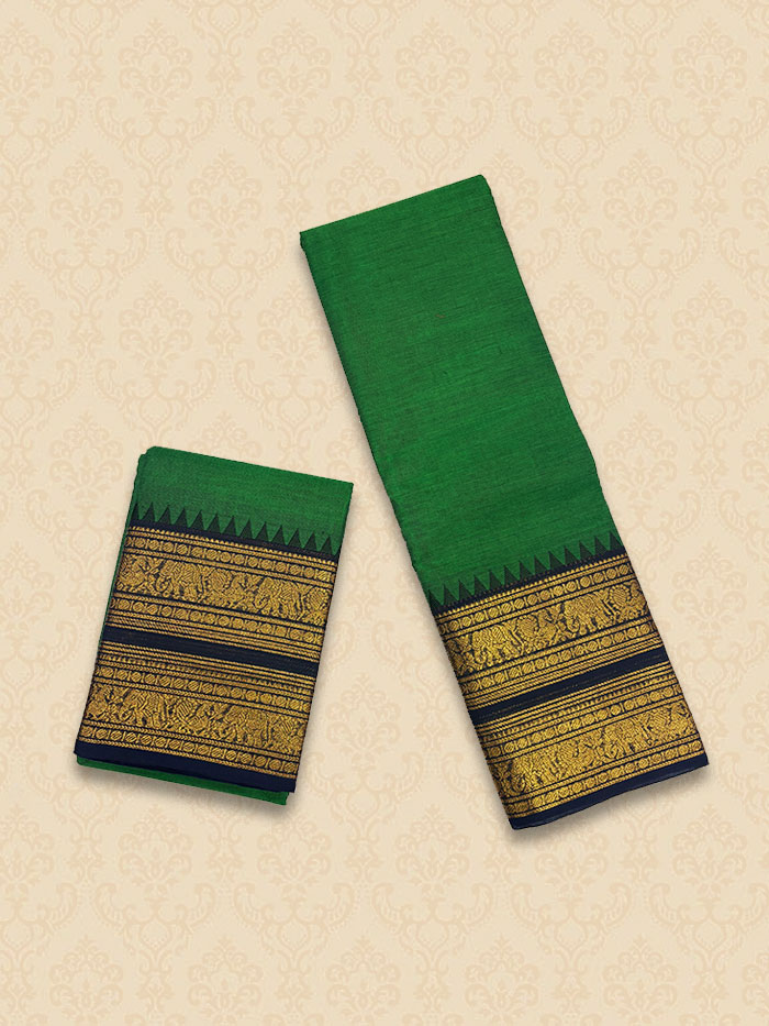 CYA Forest Green Saree