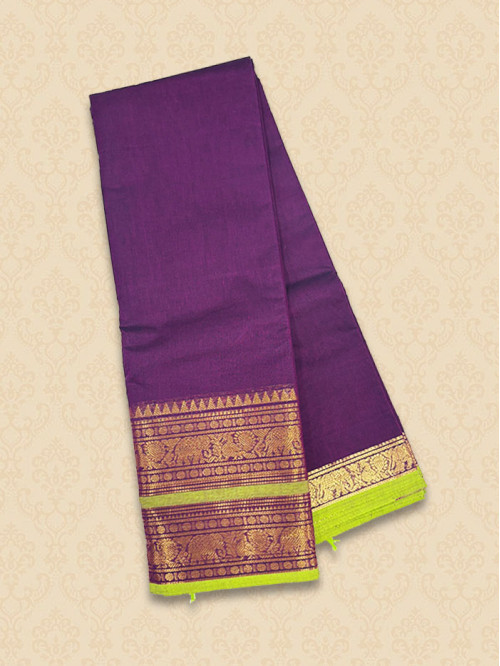CYA French Violet Saree
