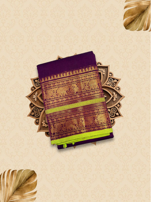 CYA French Violet Saree