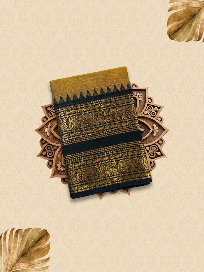 CYA Honey Mustard Saree