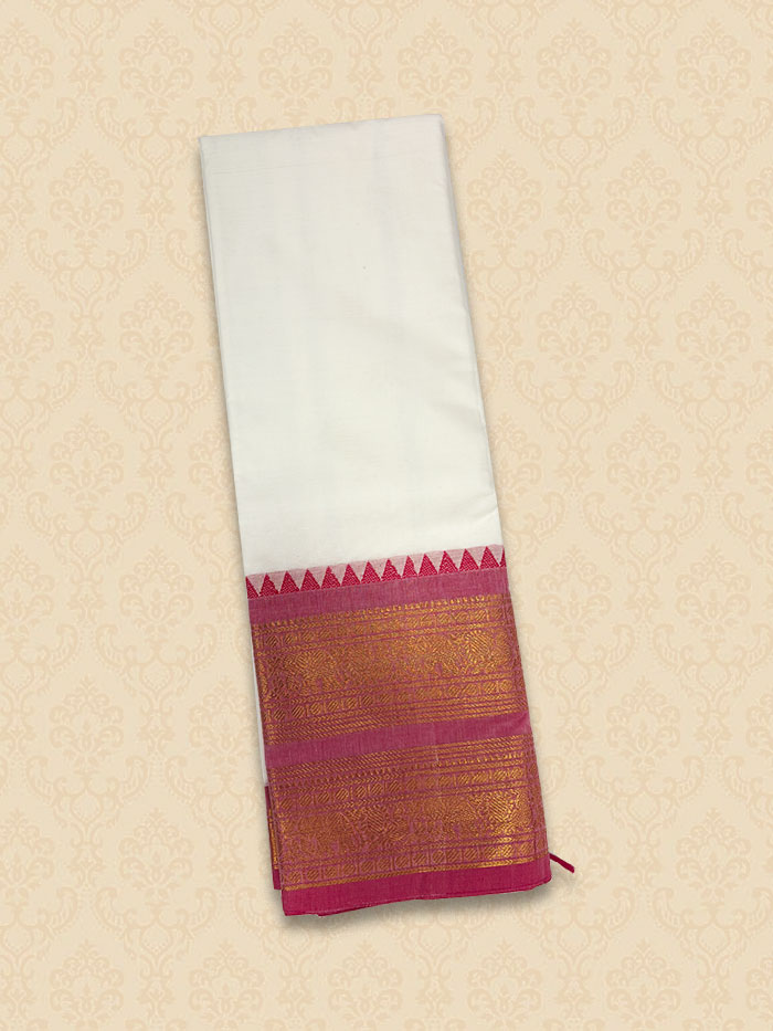 CYA Ivory Pink Saree