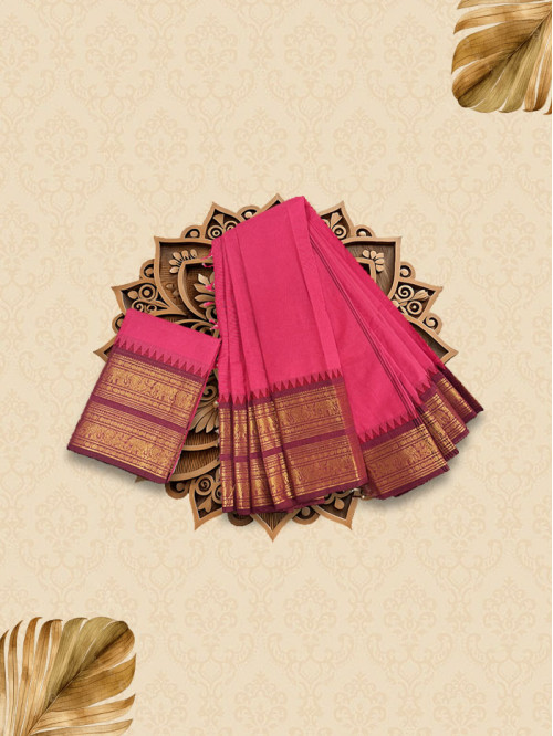 CYA Pastel Pink Saree