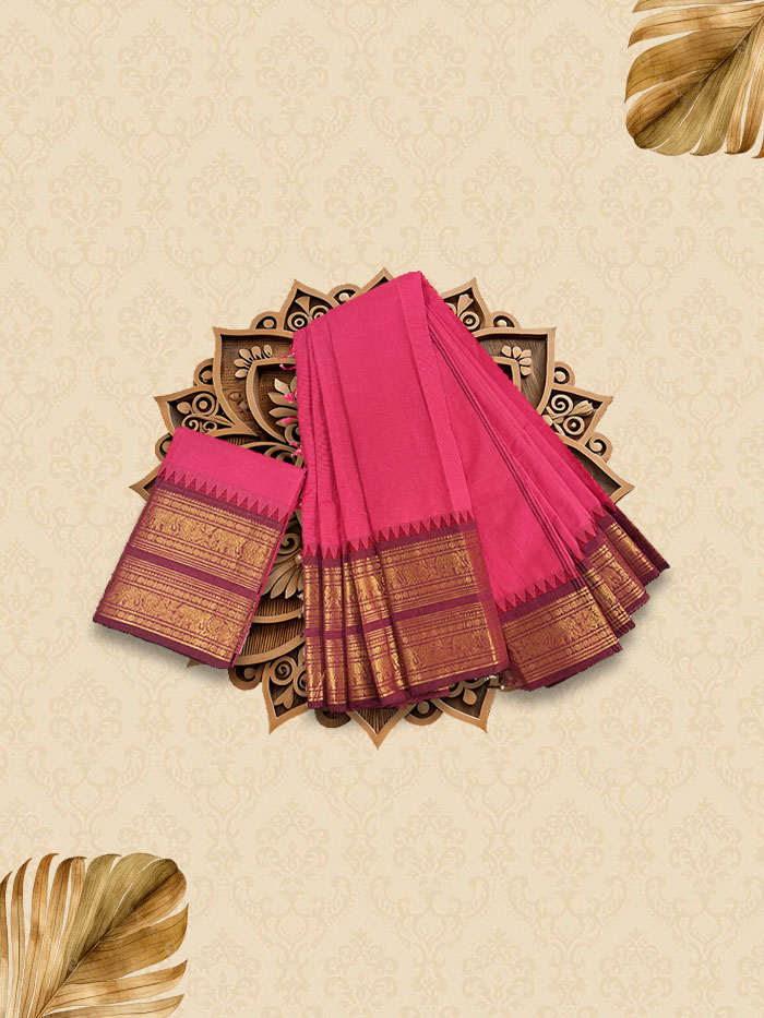 CYA Pastel Pink Saree