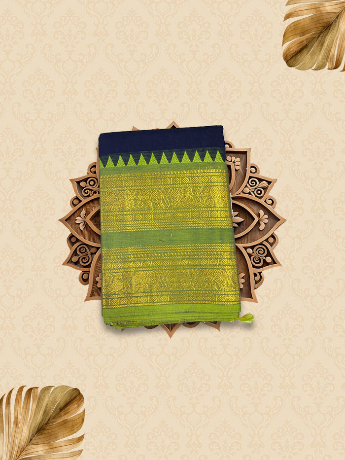 CYA Sapphire Blue Saree