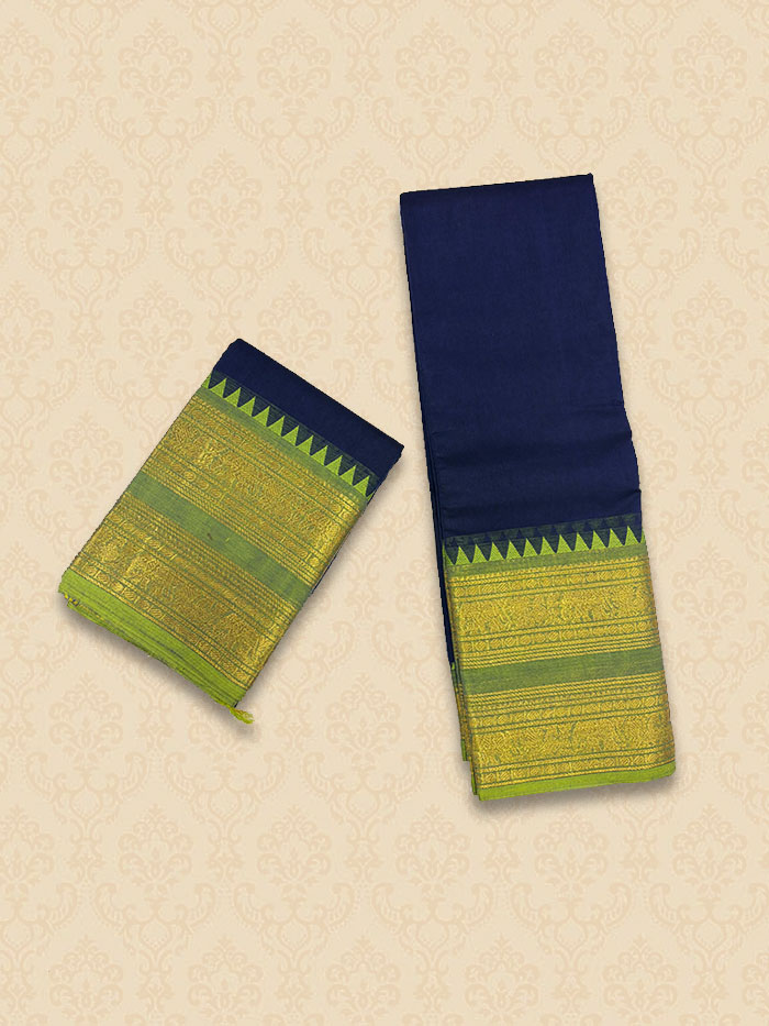 CYA Sapphire Blue Saree